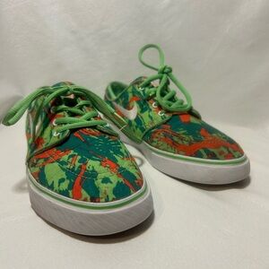 Nike Stefan Janoski Skate Shoes Size 6.5 Youth Green Lizard Camo‎ 657944‑316